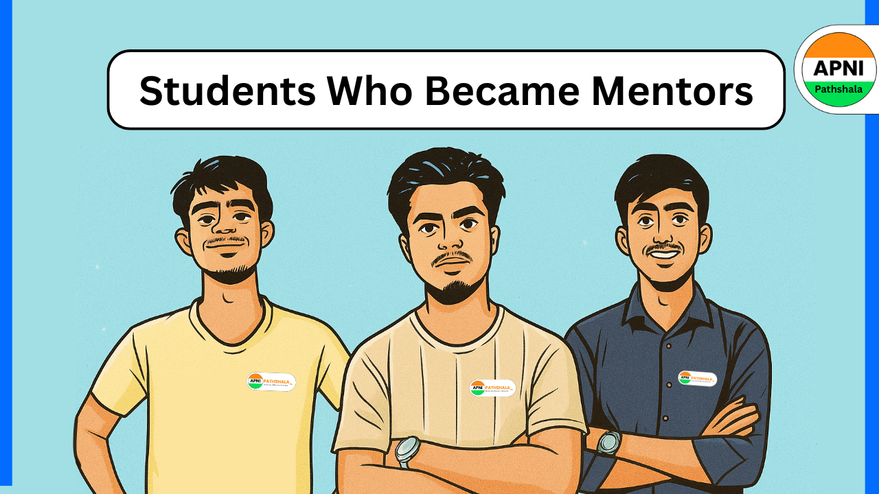 A comic-style illustration featuring Sumit, Aditya, and Gaurav, highlighting their roles as heroes in our success stories.