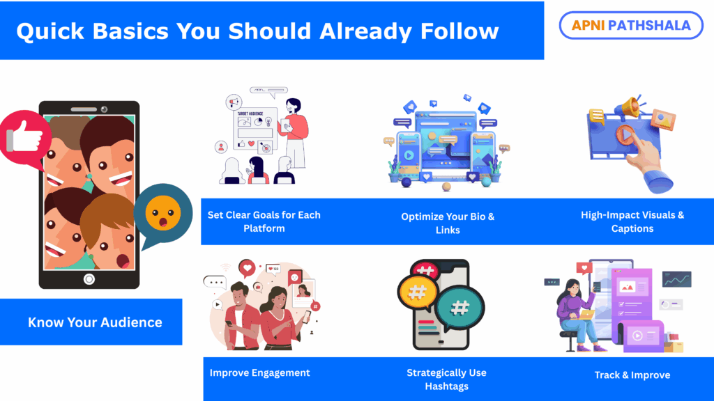 Visual summary of essential social media tips that every nonprofit should follow for immediate impact.