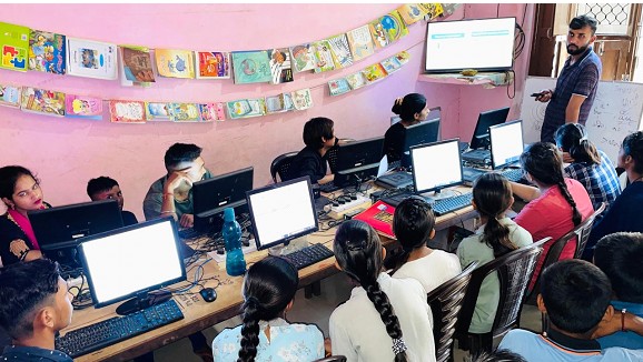 Traditional classroom focused on exams and rote learning