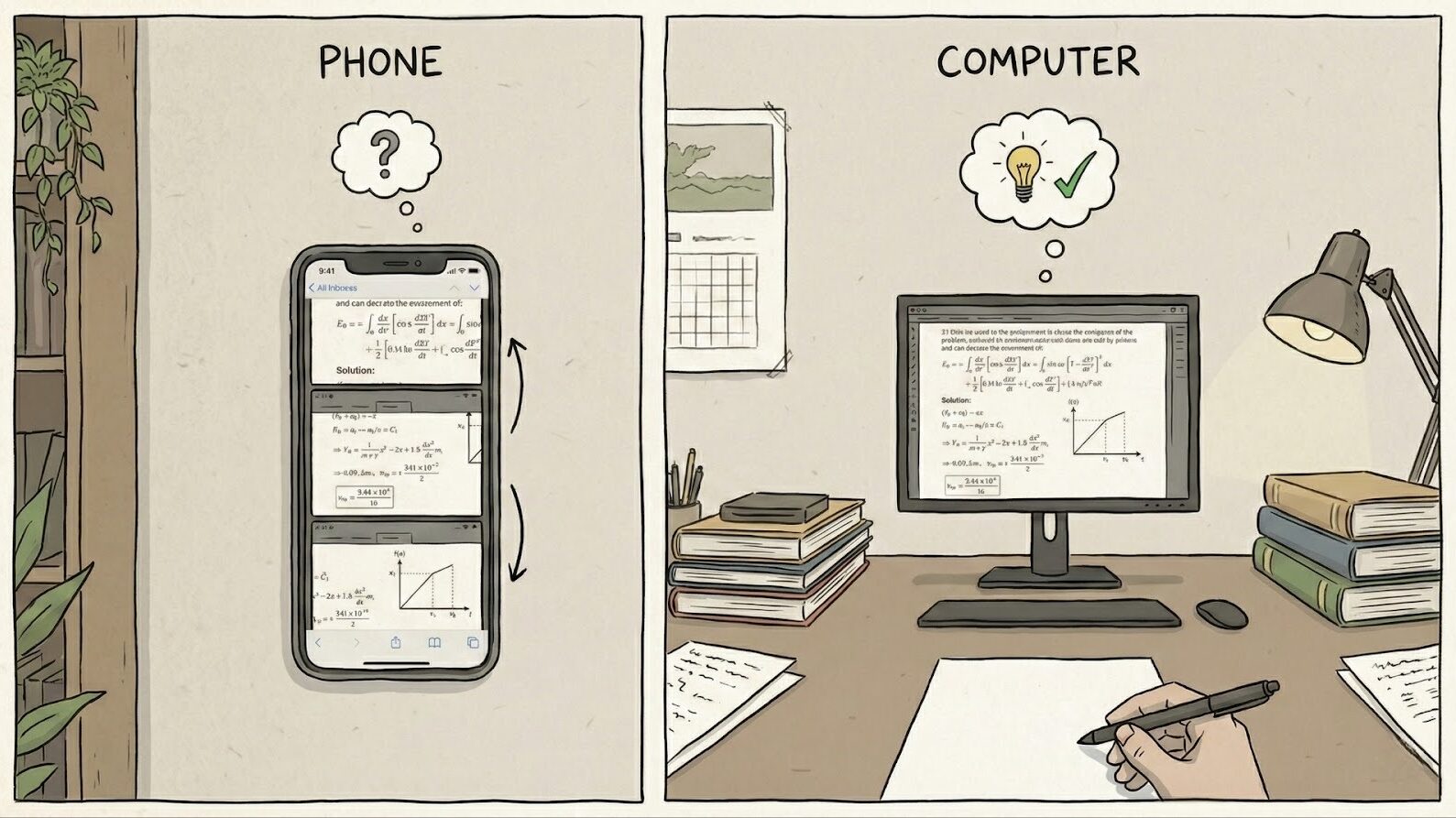 Phone and computer compare