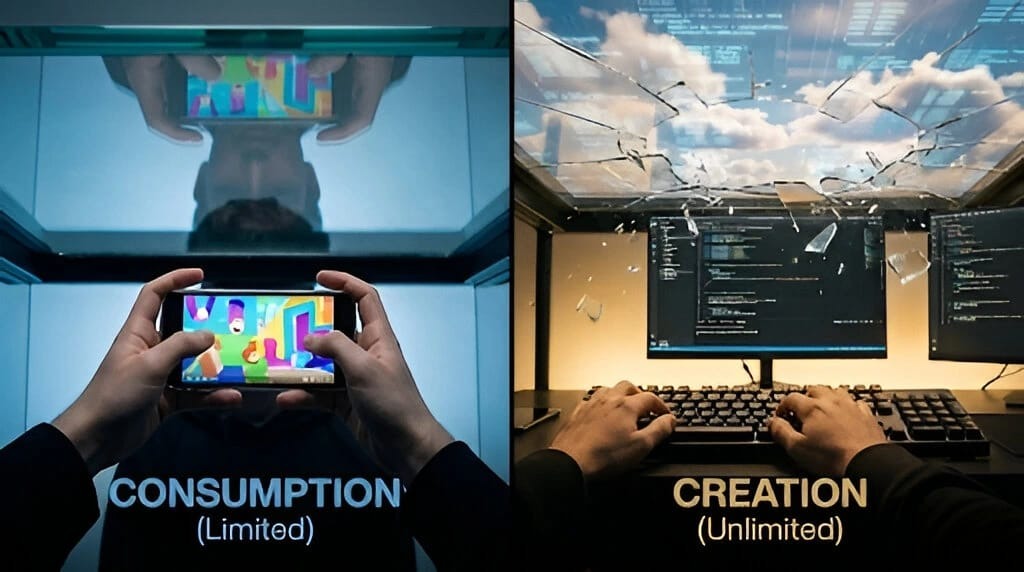 consumption and creation different