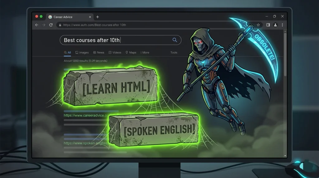 Outdated Career Advice: HTML and Spoken English are yesterday's skills.