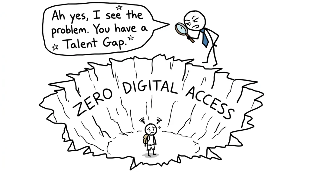 Student stuck in zero digital access gap
