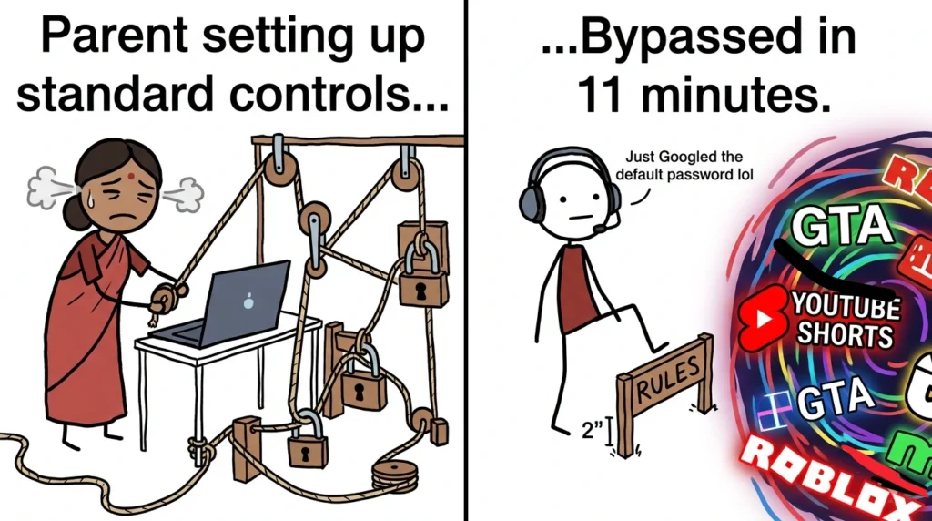 Child bypassing parental controls to access games online