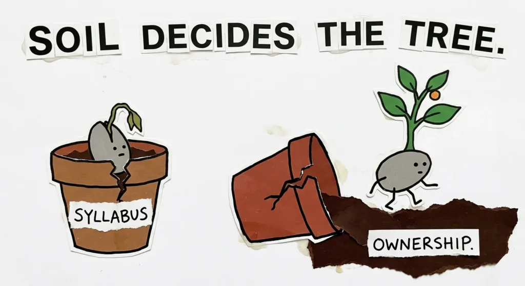 Syllabus vs ownership showing growth difference.