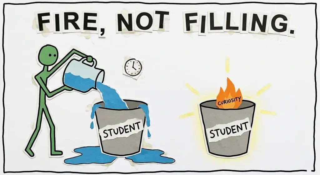 Filling vs curiosity in student learning.