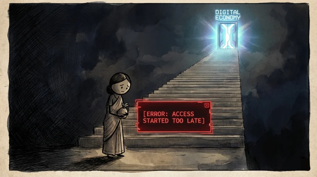 Student missing early digital learning opportunities leading to delayed access to digital economy