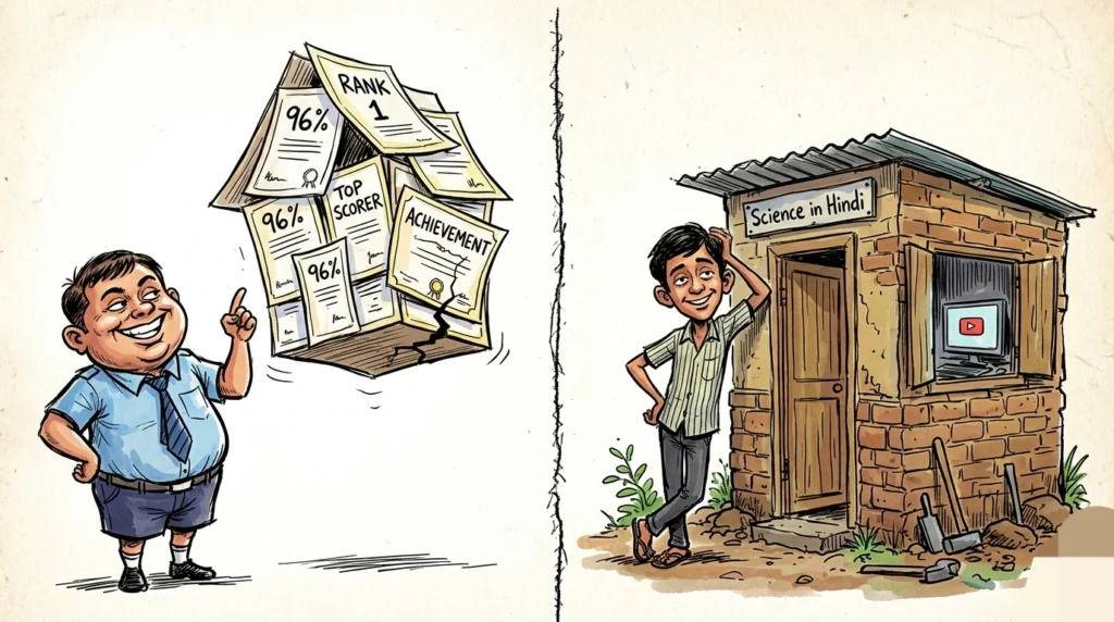 Difference between marks-focused education and real self-learning skills.
