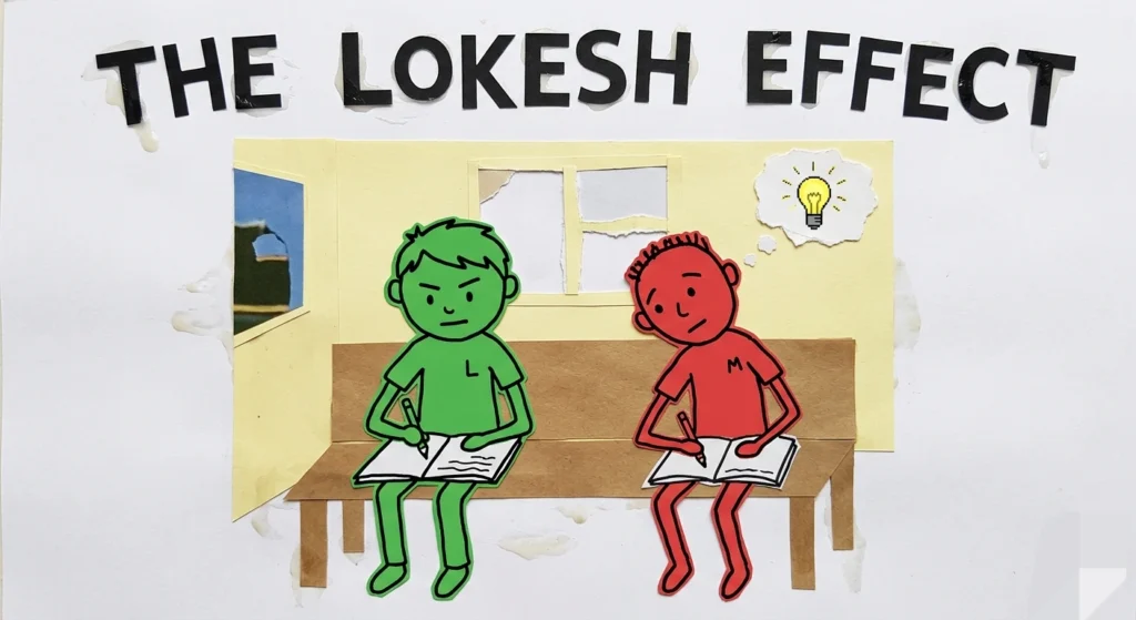 Students learning together in a community learning centre through peer-to-peer education.