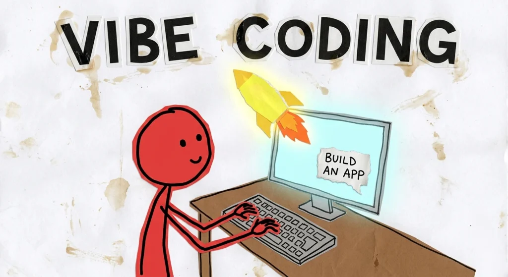 Student building an app using AI and vibe coding.