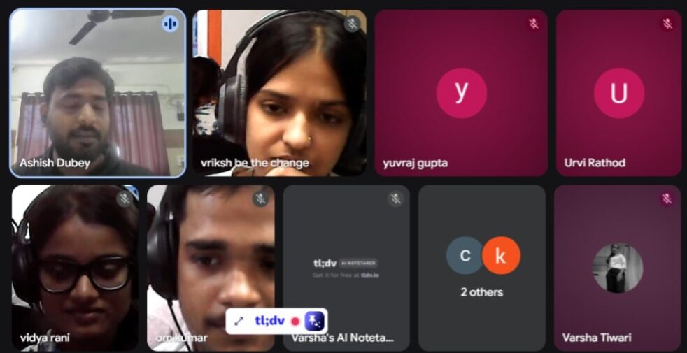 Google meet with IIT students