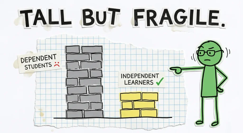Dependent students versus independent learners comparison.