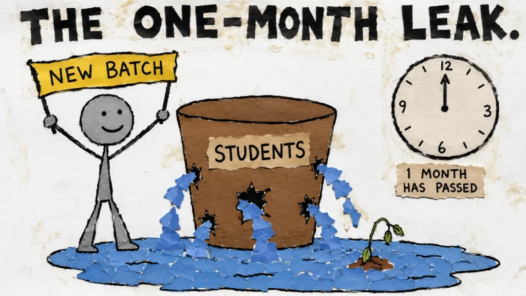 The one-month student leak in new education business ideas in India.
