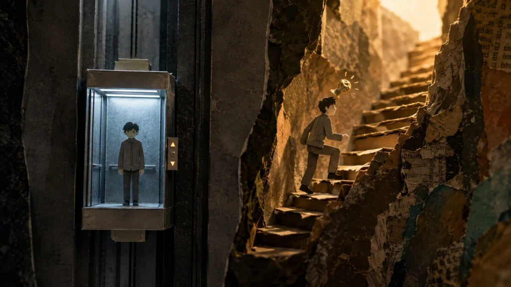 Taking the AI elevator versus climbing the stairs to build real skill and learn anything 10x faster