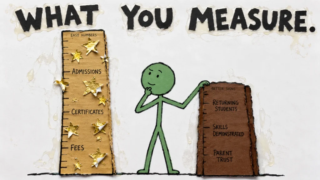 Tracking retention over vanity metrics in your education startup ideas.
