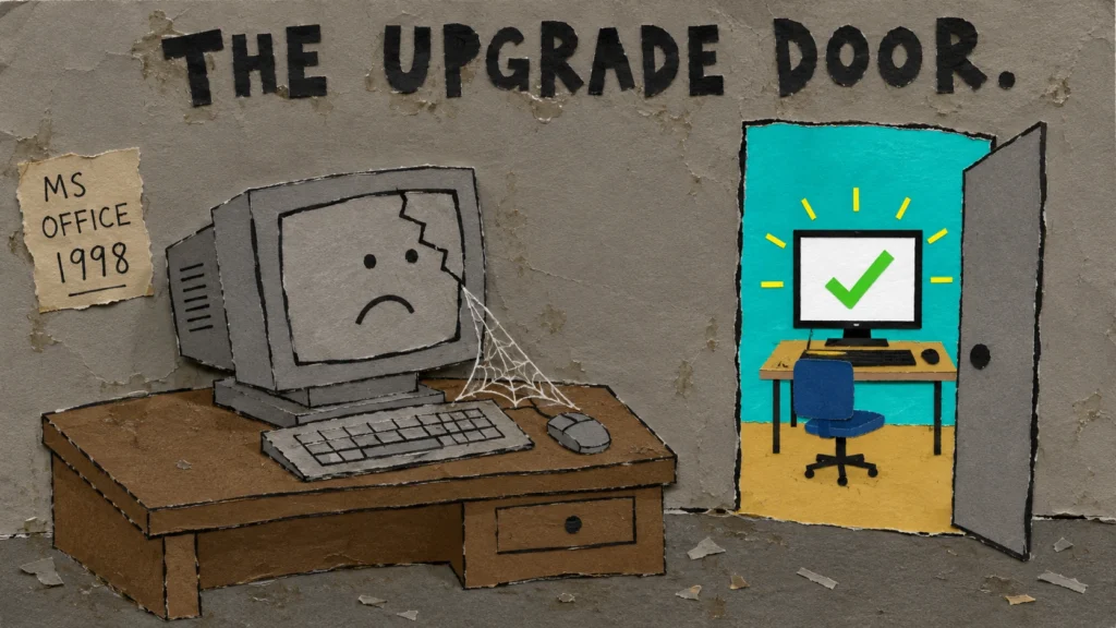 Upgrading an old coaching centre into a modern digital space.