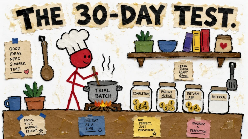 Passing the 30-day test for successful education entrepreneurship.