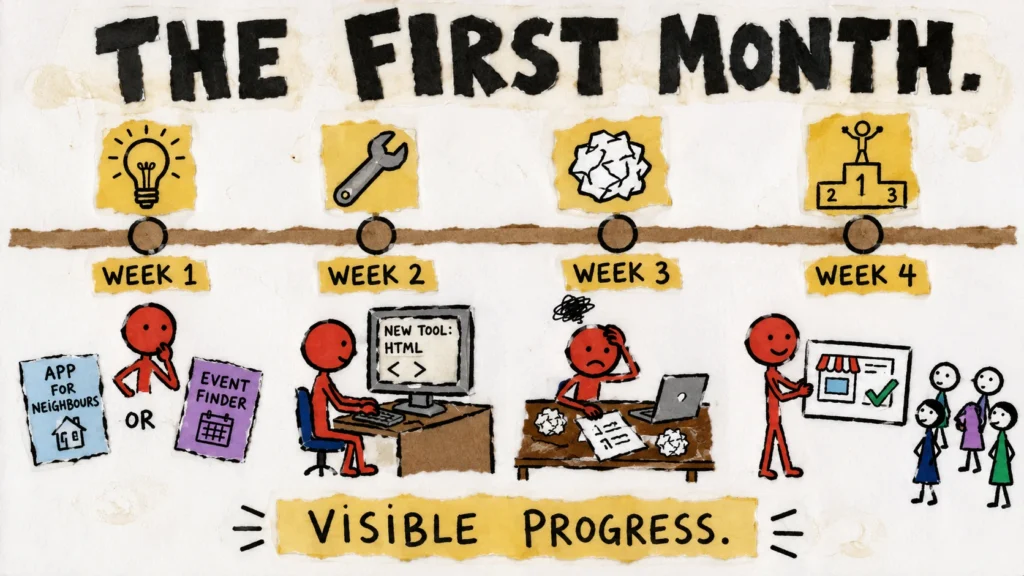 The first month of visible progress in a successful learning centre business