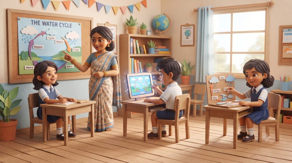 teacher teach students